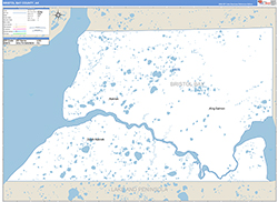 Bristol BayBorough (County), AK Wall Map Zip Code Basic Style 2026